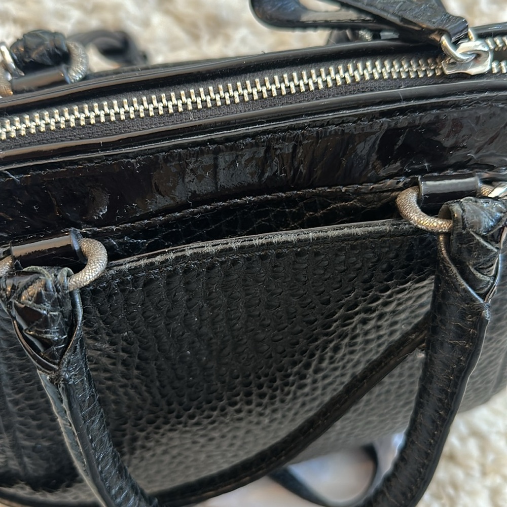 Brighton Czarina stunning jewel black patent leather combo detailed bag - Picture 11 of 17